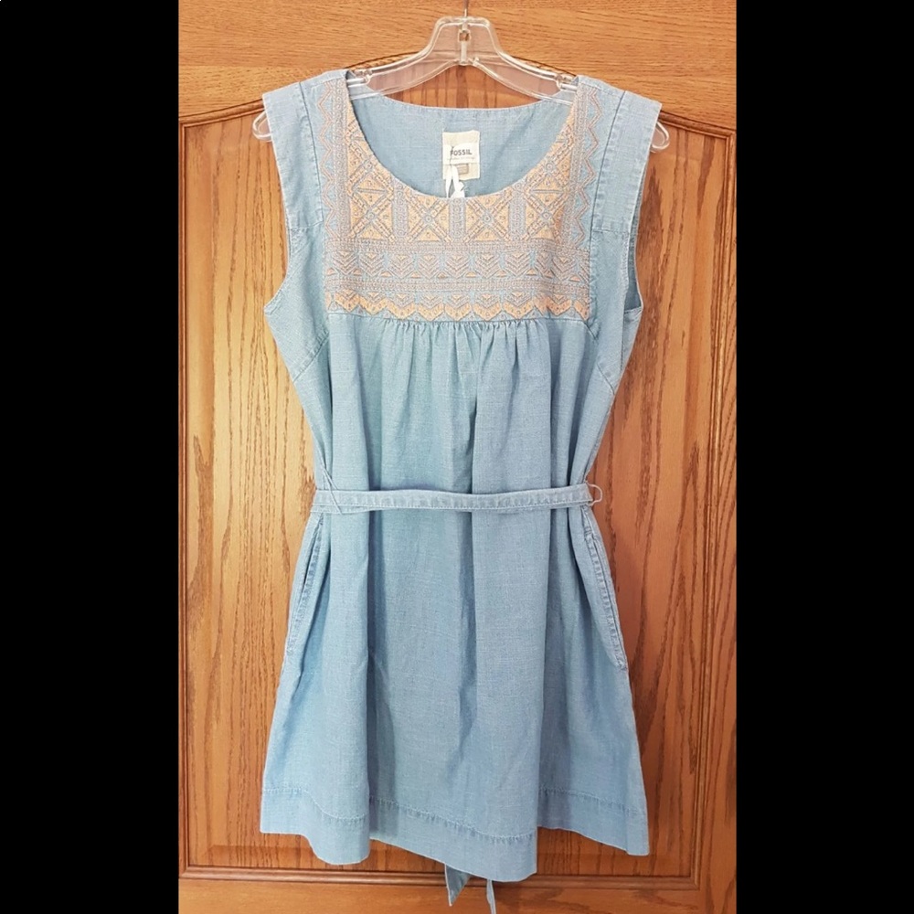 Fossil Denim Dress Meduim NWT